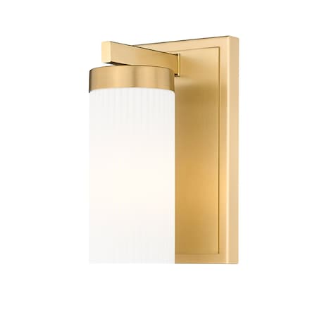 Z-Lite Danica 1 Light Wall Sconce, 4.75in. W x 8.75in. H, Modern Gold 3044-1S-MGLD